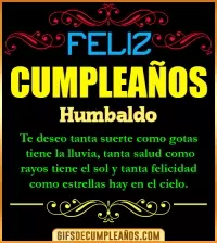 GIF Frases de Cumpleaños Humbaldo
